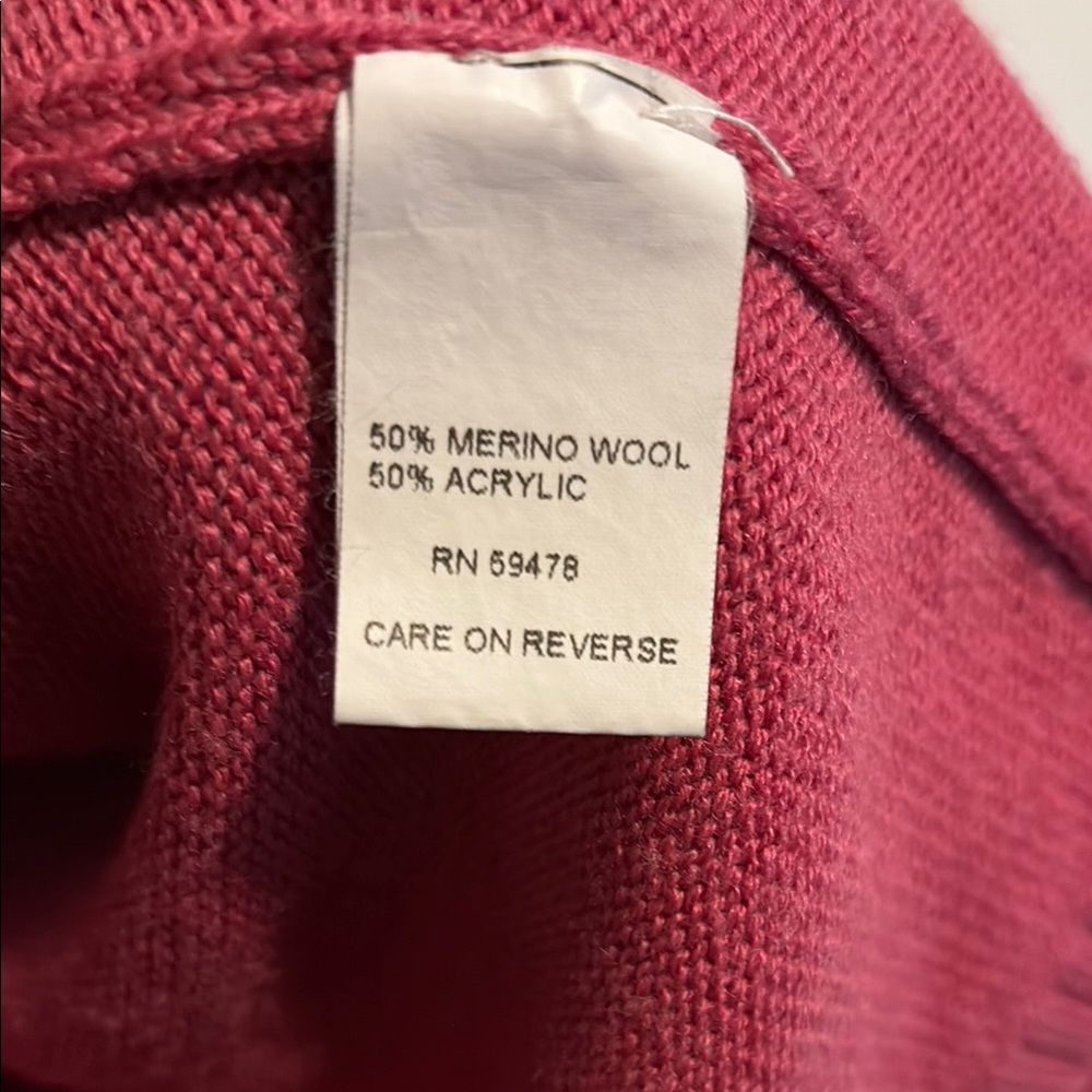 Saky made in Italy merino wool blend zippered cardigan XL - Picture 4 of 5